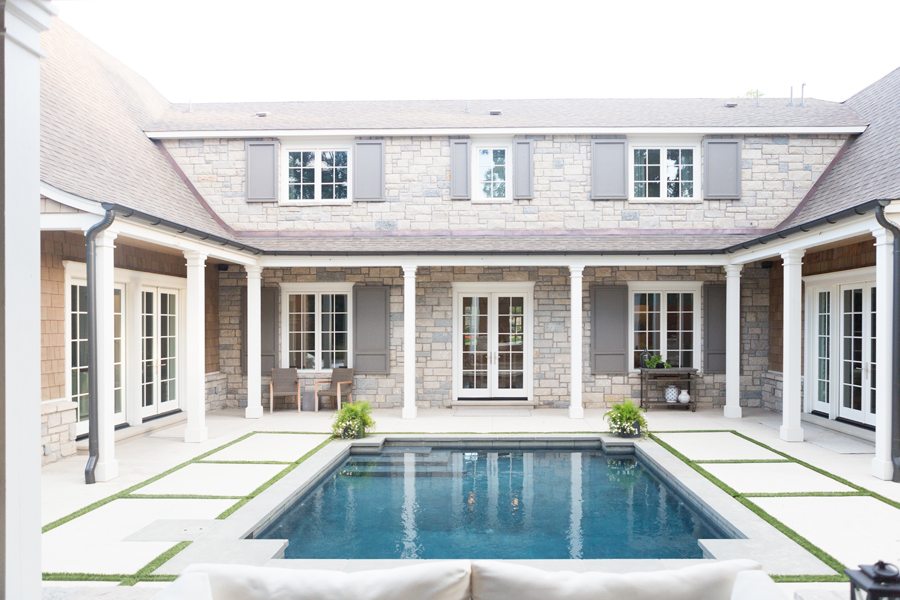 Modern Home Decor Backyard with Pool