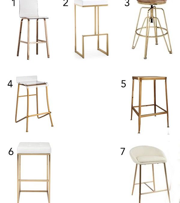 10 Affordable Gold Bar Stools for Home Design CC & Mike