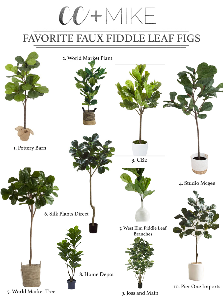 10 Beautiful Faux Fiddle Leaf Fig Trees and Plants for Home Decor