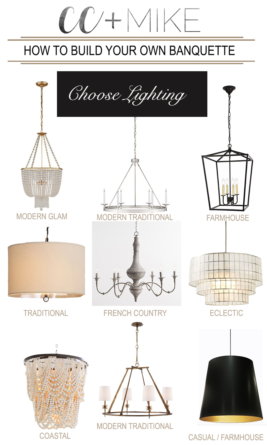 modern glam chandelier