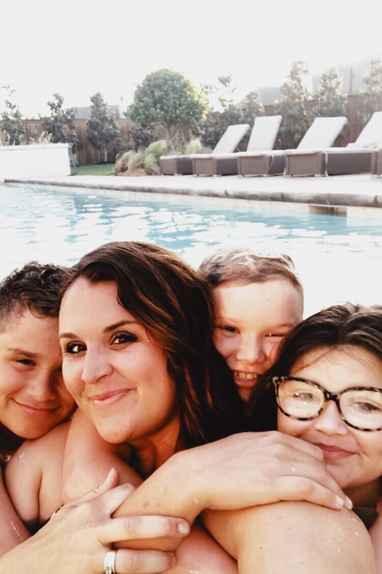 motherhood is a marathon rectangle pool black and white umbrellas hot tub-2 mom blog parenting blogs mom parenting advice