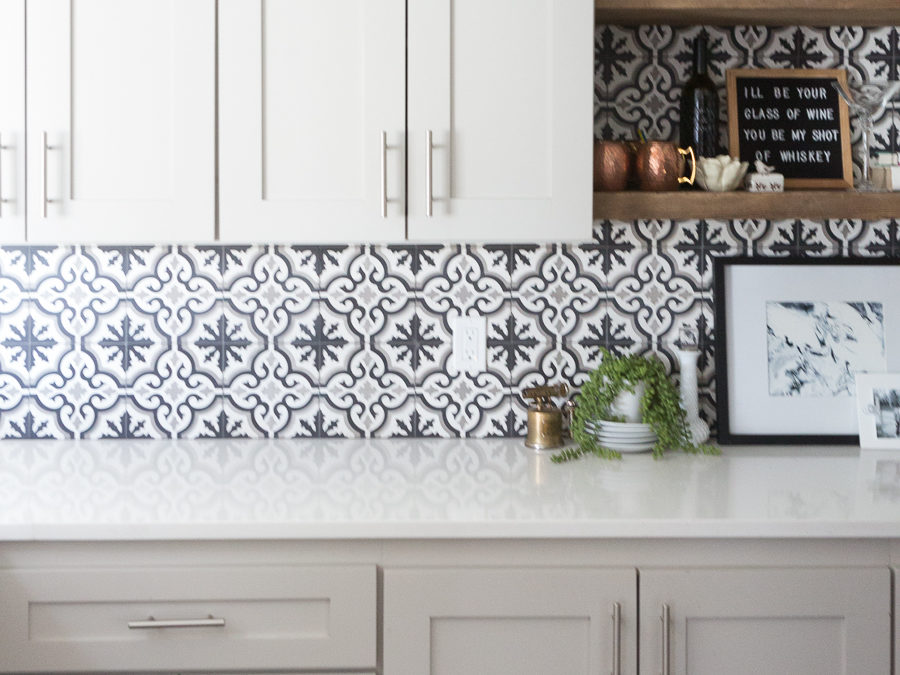 Affordable Ceramic Patterned Tile Backsplash-1-8 - CC & Mike