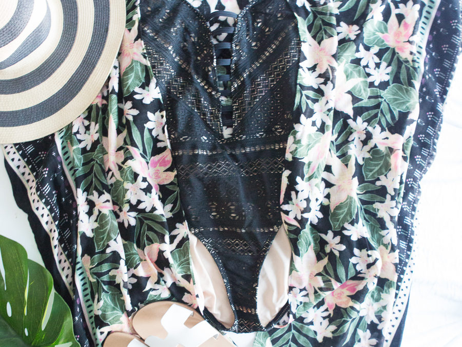 How to Combine Classy but Sexy One Piece Swimsuits with Kimonos best