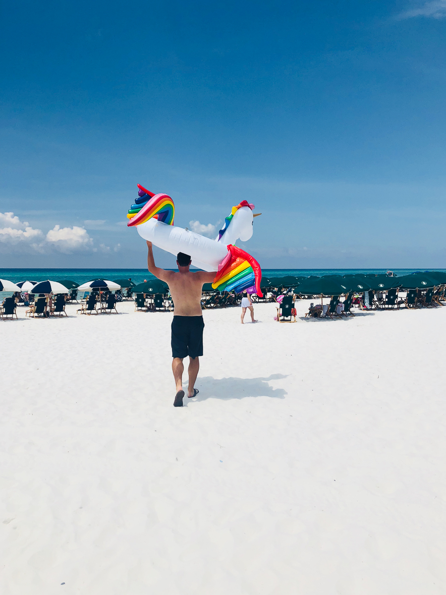 Tips for Planning the Perfect Family Beach Trip to Rosemary Beach best unicorn inflatable floatie beach