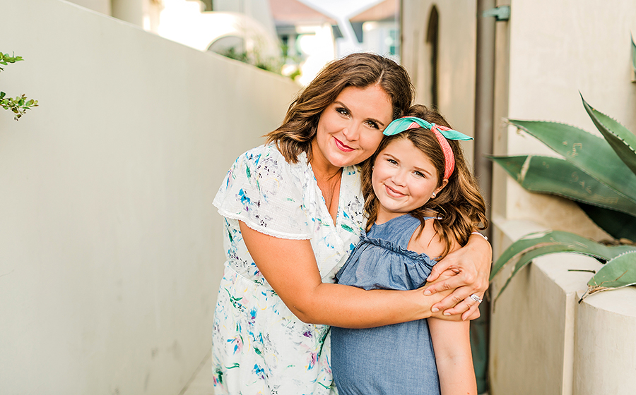 making drastic parenting choices mother daughter photos family beach photos what to wear Rosemary beach family photos floral wrap dress denim cold shoulder dress