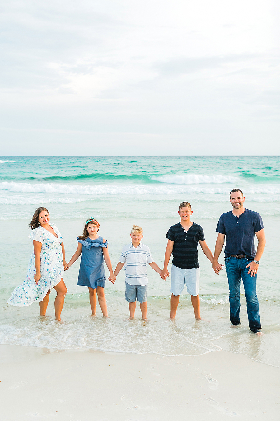 making drastic parenting choices mother daughter photos family beach photos what to wear Rosemary beach family photos floral wrap dress denim cold shoulder dress