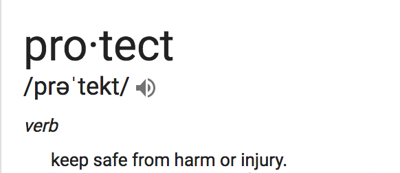 Two Words that Will Save your Marriage DEFINITION OF PROTECT