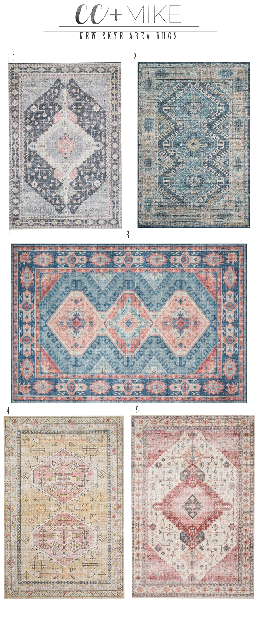 CC and Mike Guide to Buying the Perfect Area Rug SKye berry rug CC and Mike The shop rug sale