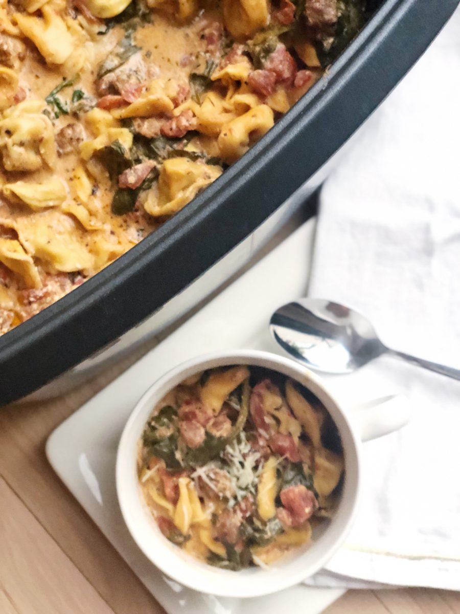 Easy Slow Cooker Italian Sausage Tortellini Recipe CC & Mike