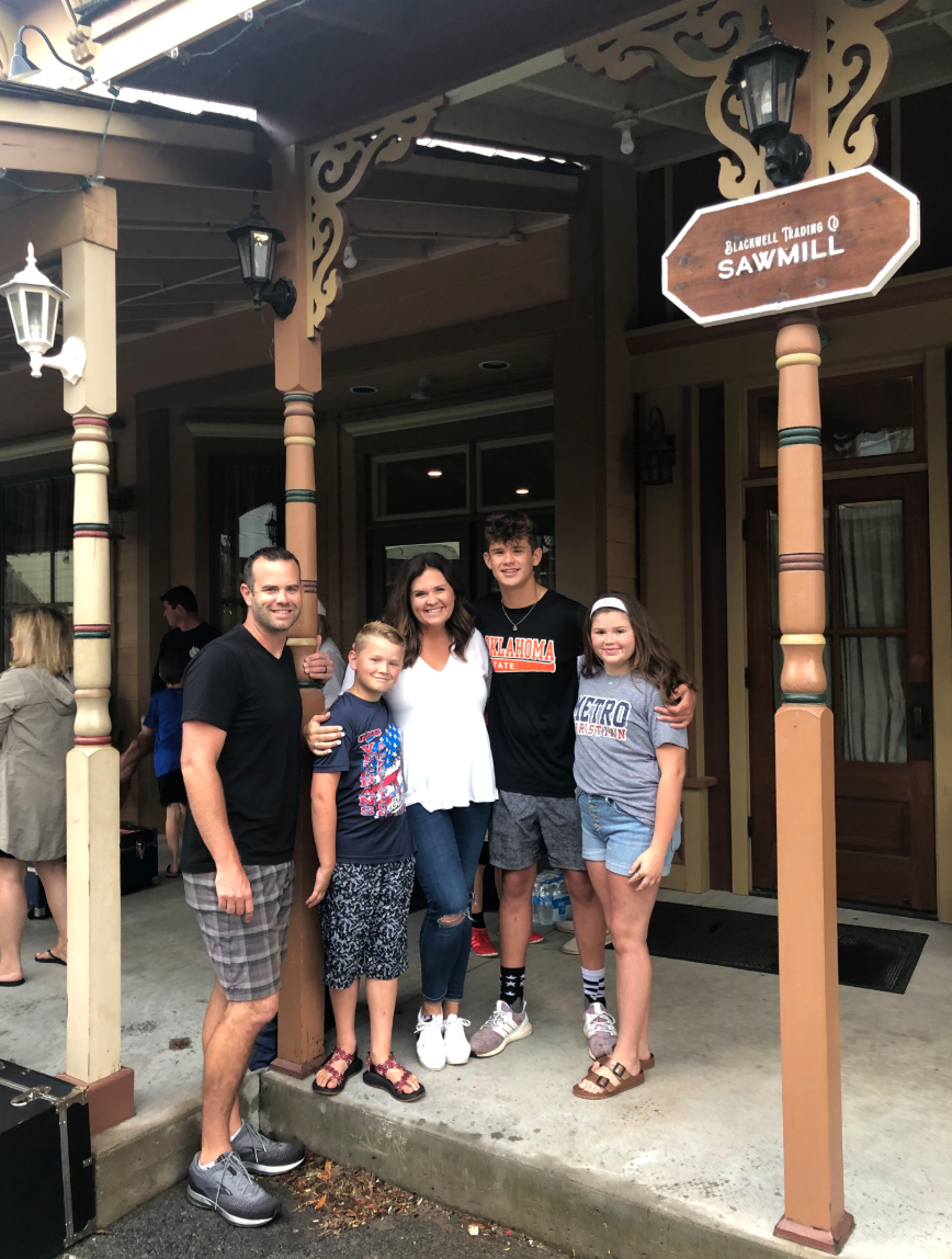 miller family with kids at camp