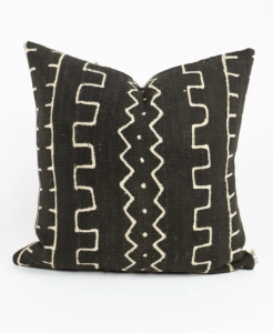 cc and mike the shop mudcloth pillows black and white