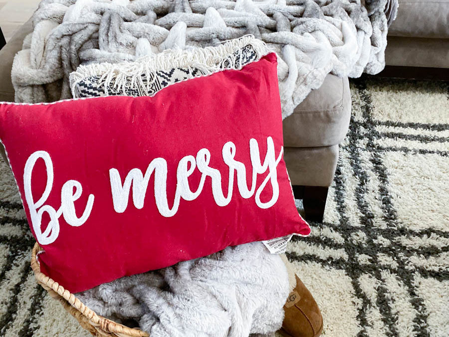 Affordable Buffalo Plaid Holiday Pillows and Decor, CC and Mike