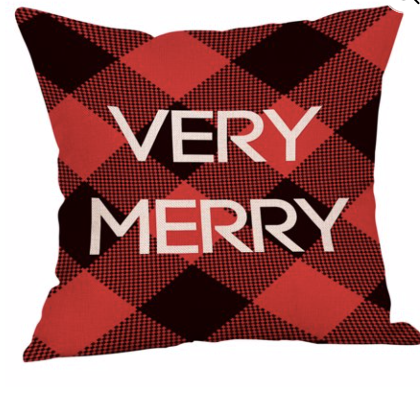 Affordable Buffalo Plaid Holiday Pillows and Decor, CC and Mike