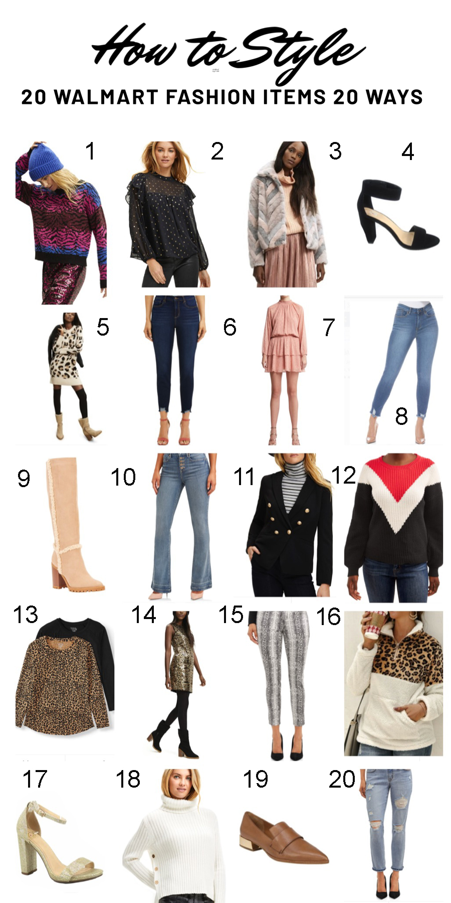 How to Style 20 Walmart Fashion Items 20 Ways - CC & Mike