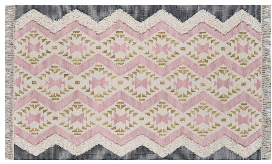 How-to-Update-Your-Rugs-for-Spring pink and gray bohemian rug 