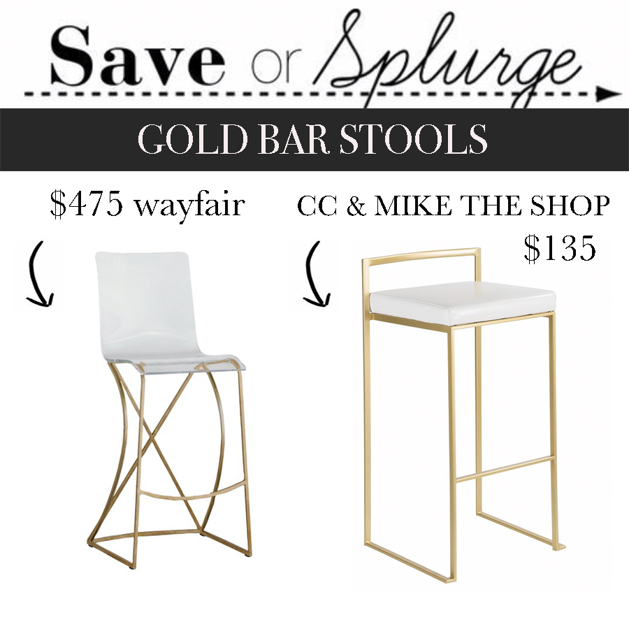 Wayfair gold bar discount stools