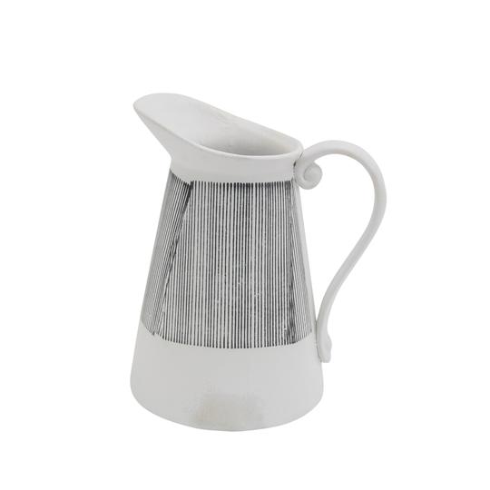 GRAY CERAMIC PITCHER 9.5 VASE