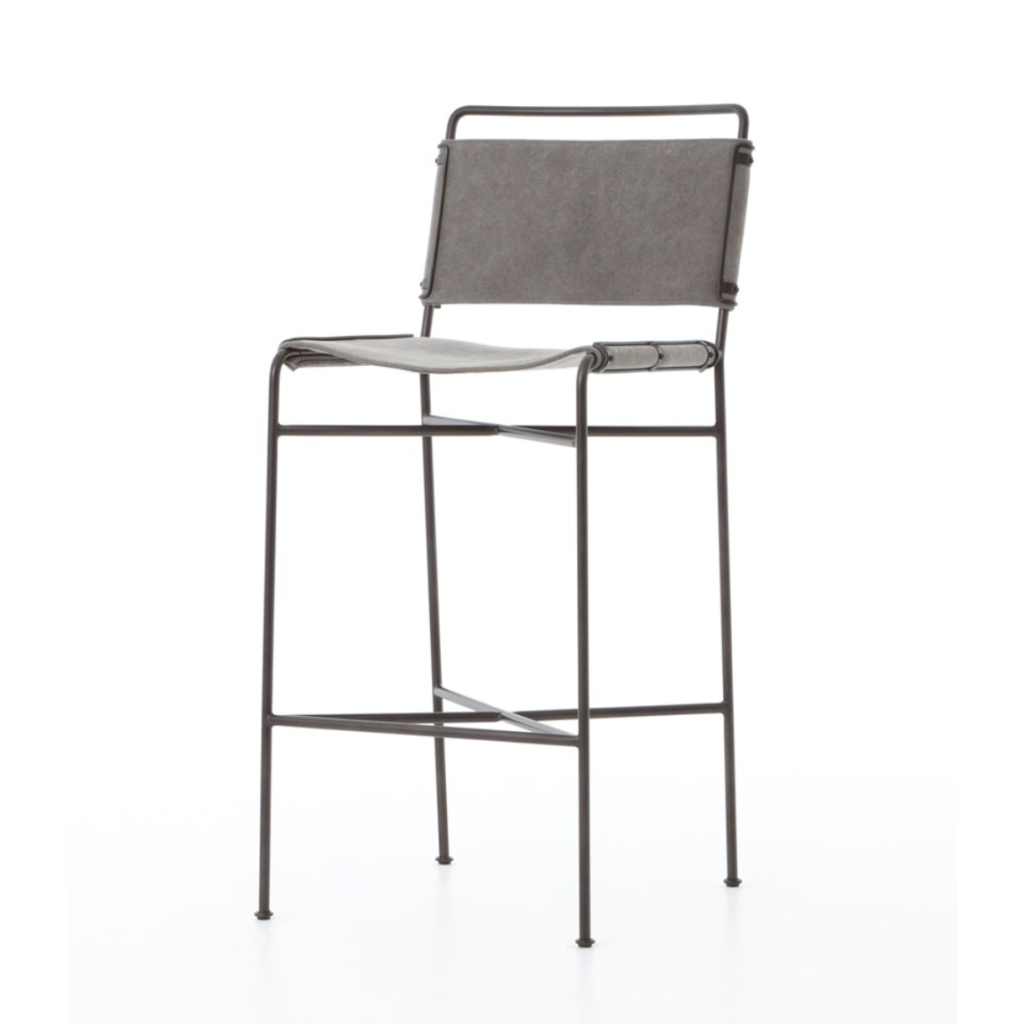 GREY CANVAS BAR STOOL